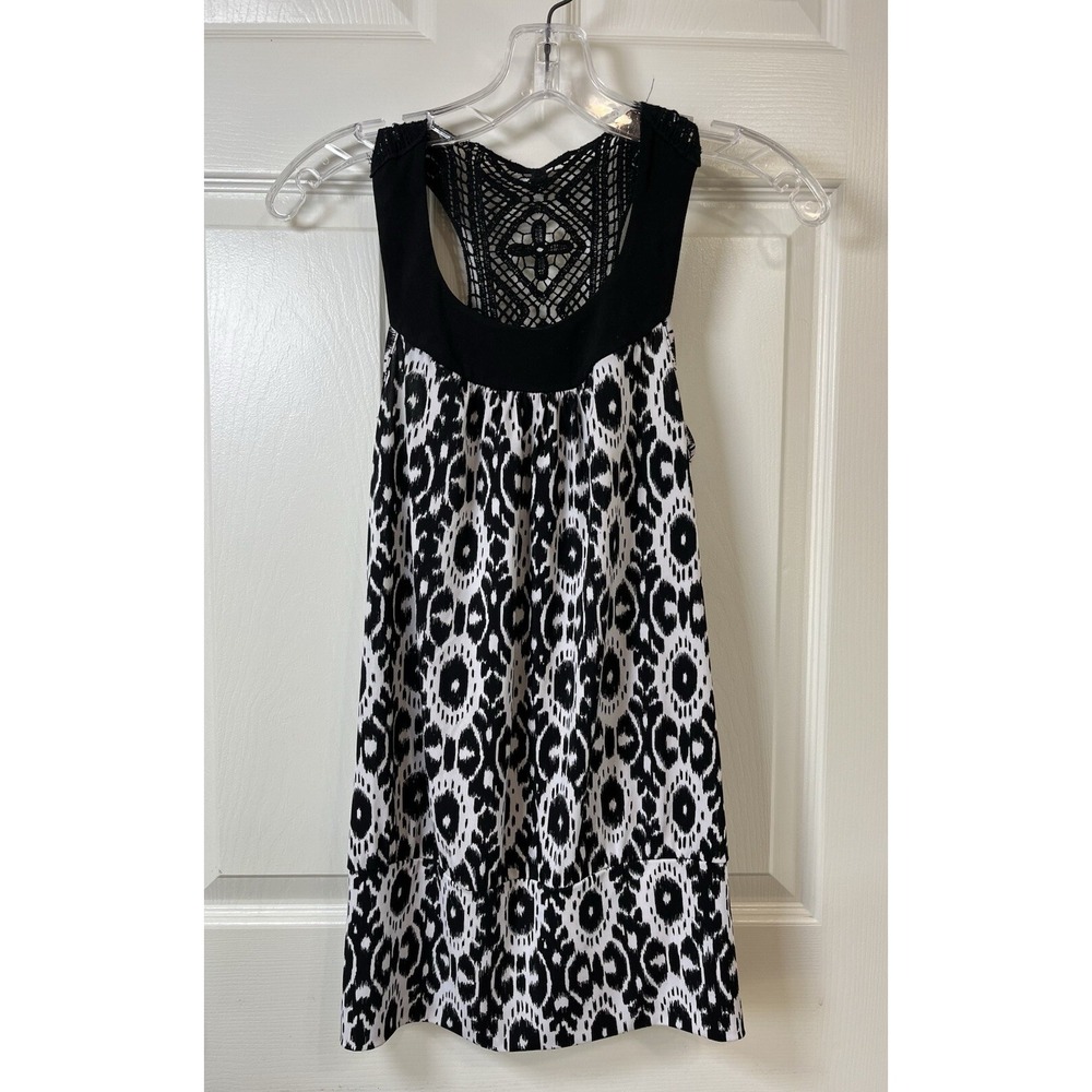 Vintage Y2K B Wear Byer California Crochet Racerback Geometric Tank Top Womens S